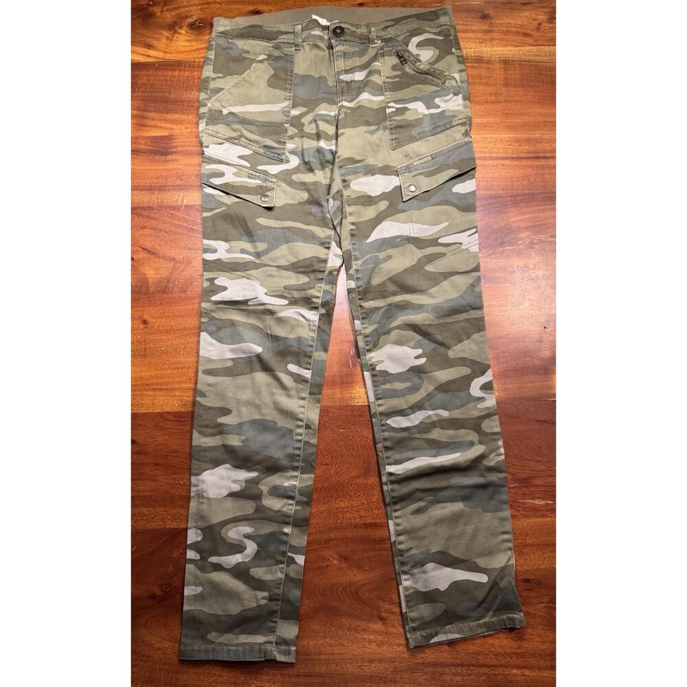 REWIND Army Green Camo Cargo Stretch Pants Juniors Sz 11